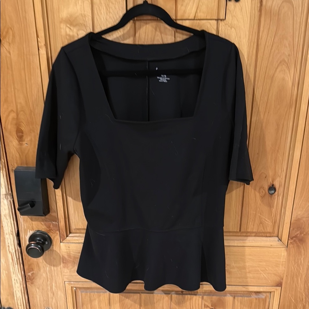 Lane Bryant Black Peplum Plus size top